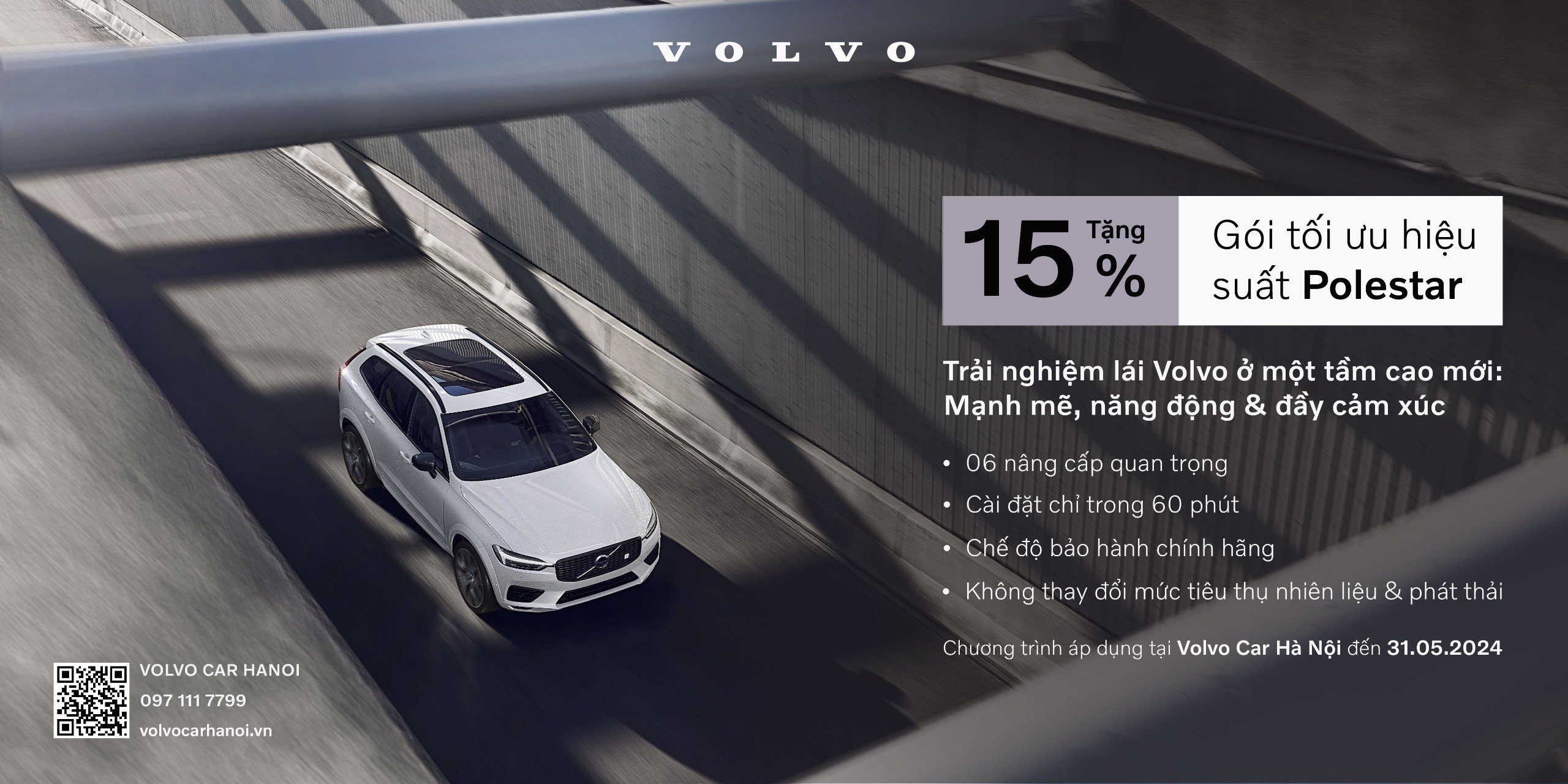 ƯU ĐÃI LÊN TỚI 15 % | BỨT PHÁ VỚI GÓI TỐI ƯU HIỆU SUẤT POLESTAR CÙNG VOLVO CAR HÀ NỘI!